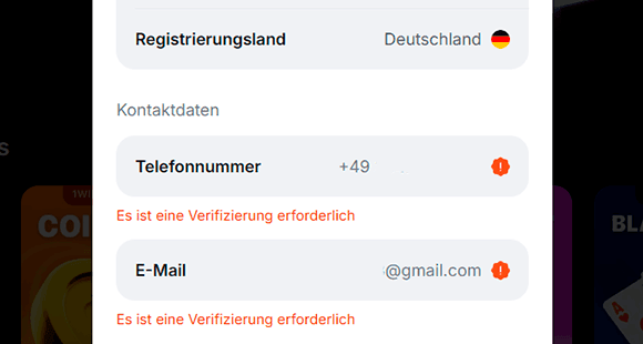 Verifizieren Sie Ihr Konto