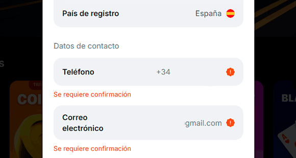 Verifica la cuenta