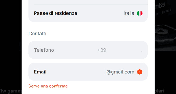 Verifica dell’account