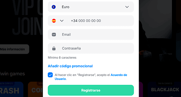 Registra una cuenta