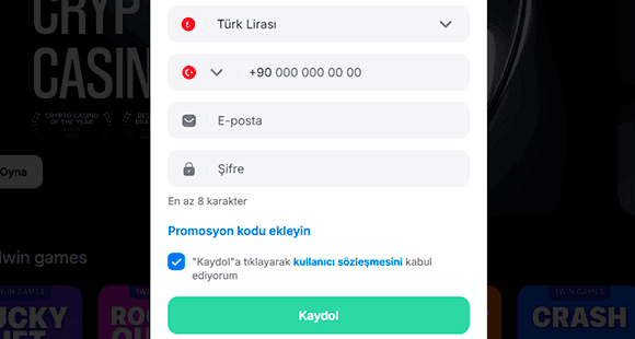 Hesap oluşturun
